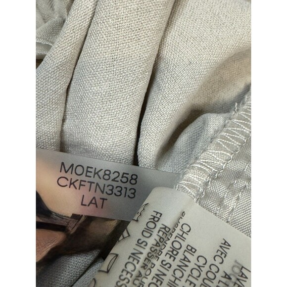 Calvin Klein Women’s Tan Elastic Drawstring Culottes Wide Leg Size Small Hipster - Picture 7 of 9